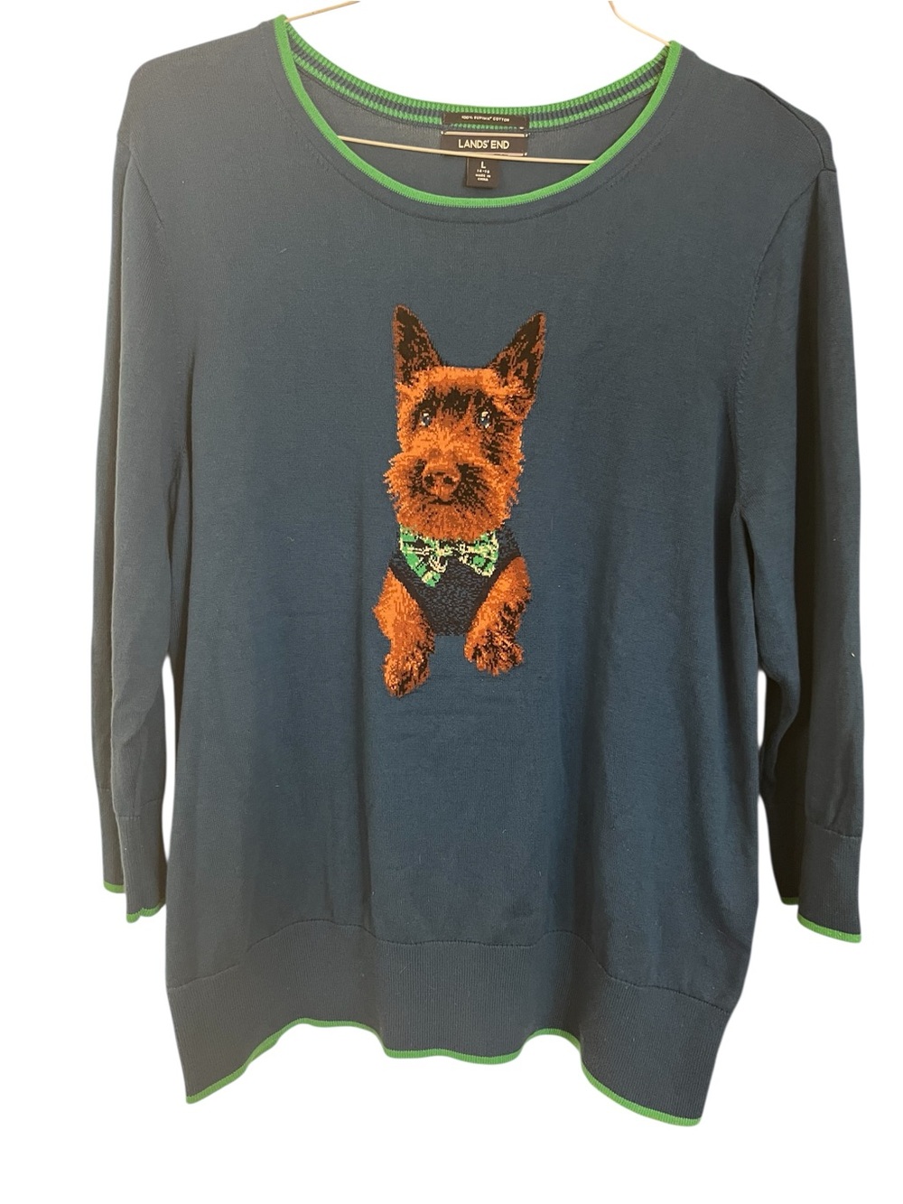 Lands end dog sweater women large